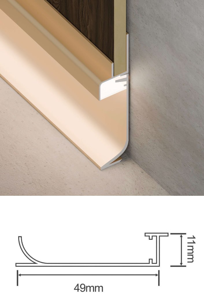 Плинтус светодиодный 8 mm